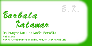 borbala kalamar business card